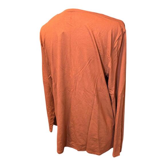 Chico's Women's Copper Pearl Scoop Neck Basic Knit Top LS Size 2 NWT $39 - Picture 4 of 7